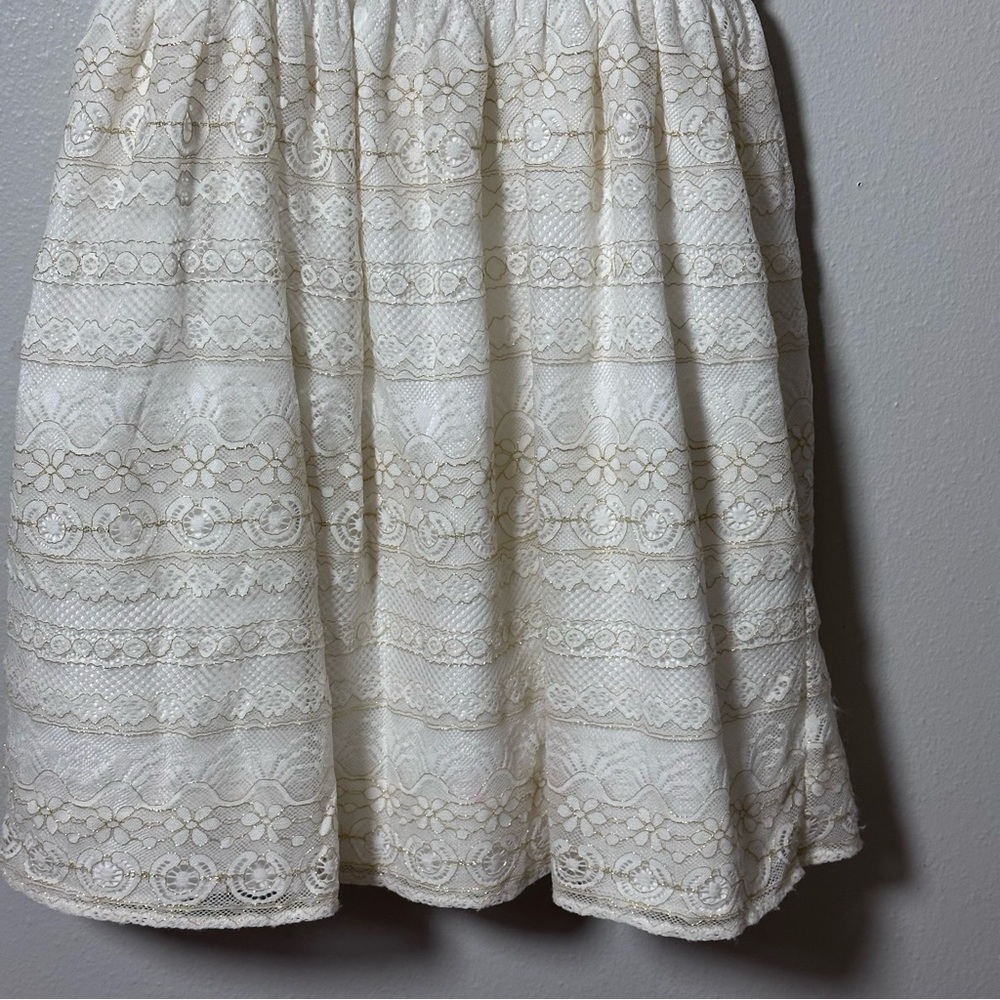 Laura Ashley Girls Lace Party White/Beige Dress size 6 - Picture 5 of 7